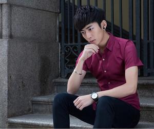 Customized Plain Plaid Raised Rubber Print Cotton/Bamboo Fiber Work Business Casual <b>Chinese</b> for Shirt - Product Image 2