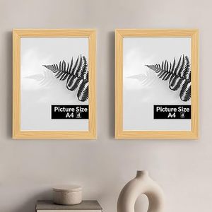 Solid Wood Rectangular Vertical Minimalist Handmade Full Color Fern Print <b>Memory</b> Photo Frame <b>Wall</b> Art Display - Product Image 2