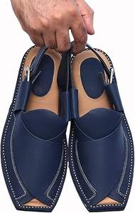 Nuevo y Moderno Calzado Peshawari Tribal Negro para Hombre, Material de Alta Calidad, Parte Superior de PVC, para Bodas, Mehndi, Kheri - Product Image 6