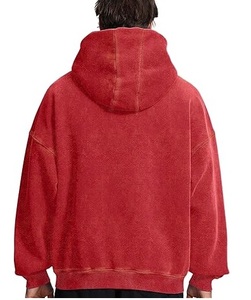 High Quality Fashionable Man Acid Wash Zip up Hoodies Cotton Blended With Your Logo Acid Wash Hoodies As Custom Demand Wholesale - Product Image 5