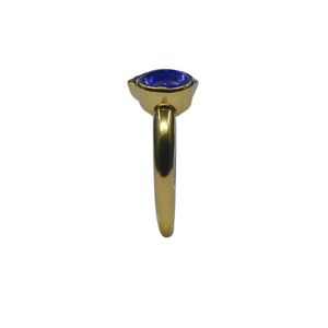 Wedding Wear 925 Sterling <b>Silver</b> Gold Plated Jewelry Blue Topaz <b>Emerald</b> Kyanite Gemstone Women Wear <b>Ring</b> - Product Image 4