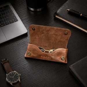 Soft Genuine Leather Glasses Cover Luxury Cowhide Spectacles Pouch <b>Slim</b> Handmade Travel Sunglasses Case Bag LGC-0015 - Product Image 1