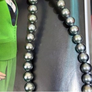 Collier en perles d'eau douce naturelles édition limitée été avec cœur en sucre glacé, croissant, argent brisé pour filles - Product Image 3