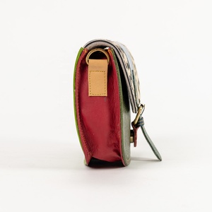 Nouveau sac à bandoulière pour femme en cuir véritable recyclé résistant à l'eau, style bohème estival, sac à main coloré - Product Image 5