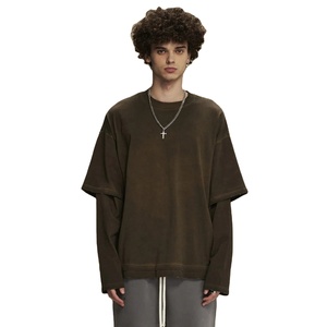 เสื้อยืดแขนคู่สุดเท่สำหรับผู้ชายจากซัพพลายเออร์ปากีสถาน พร้อมบริการ OEM ODM เสื้อผ้าทันสมัยสวมใส่สบายสำหรับผู้ซื้อ - Product Image 3