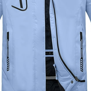 Veste de ski unisexe imperméable avec fermeture éclair, coupe-vent, capuche amovible, doublure polaire, multi-poches, pour snowboard et activités de plein air - Product Image 5