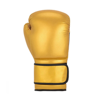 Guantes de Boxeo de Piel Sintética Dorada, Completamente Impermeables, con Cierre, para Entrenamiento de Adultos, Personalizables para MMA
