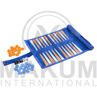 Jeu de backgammon en cuir pour les voyages, backgammon en cuir durable et pliable