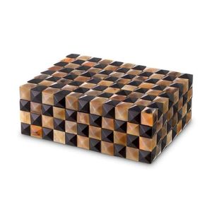 High Quality Resin Inlay Black White Wooden Storage Box Modern Jewelry Organizer Keepsake for Accessories Novelty Gifts - Product Image 5