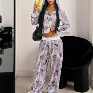 Fournisseur de survêtements pour femmes, ensemble de survêtements en coton pour femmes, logo personnalisé, survêtements pour femmes en marque privée, usine. - Product Image 3