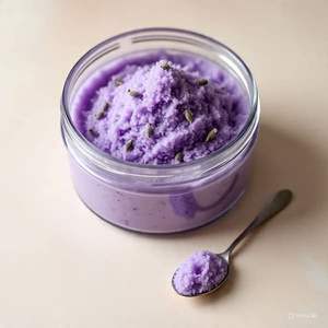 Cristaux de sel de bain exfoliants Calm Haven à la lavande botanique et au sel de l'Himalaya, écologiques, pour le soulagement du stress, avec huile parfumée, en sachet refermable - Product Image 2