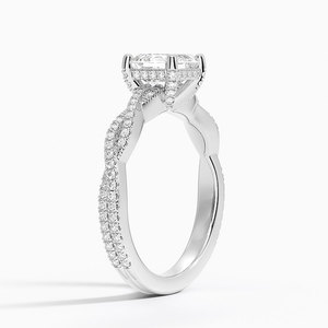 Bague SOJ 07 en argent plaqué 925, coupe Asscher, luxueuse petite bague en moissanite torsadée, certifiée GRA 2ct D, pour mariage ou anniversaire - Product Image 2