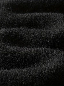 Men's Autumn Winter Knit Sweater Hooded Solid Color Loose Fit Button Pullover 100% Cotton Breathable Quick Dry Anti-Pilling ODM - Product Image 6