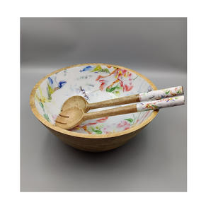 Modern Luxury Wooden <b>Bowl</b> Unique Design Elegant Stylish Multipurpose Kitchenware for Salad Fruit Serving <b>Party</b> Entertainment - Product Image 4