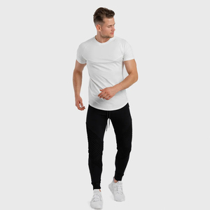 Camiseta Deportiva Personalizada de Punto Sólido, Ajustada, Transpirable, para Hombre, Ropa de Entrenamiento, Gimnasio, Manga Corta, Secado Rápido - Product Image 2