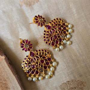 24K Gold Plated Designer Fashion Jewelry Set-Trendy Earring and Necklace Set - Product Image 3