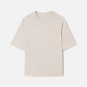 เสื้อยืดทรงบ็อกซ์แบบครอปสำหรับผู้ชาย เนื้อผ้าหนา ทรงโอเวอร์ไซส์ เสื้อยืดทรงบ็อกซ์แบบครอปสำหรับผู้ชาย - Product Image 3