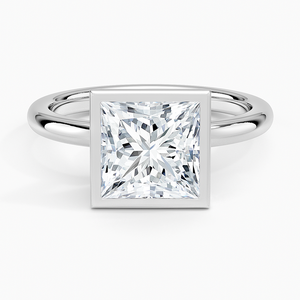 BOJ <b>Ring</b> 0105 Princess Cut 925 <b>Silver</b> Halo Stone Prong Setting <b>Solitaire</b> Diamond <b>Ring</b> 2ct D Color VVS1 Moissanite GRA Certified - Product Image 1