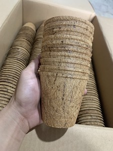 Maceta de Fibra de Coco 100% Natural Biodegradable con Orificio de Drenaje, Autorriego, Ligera, Duradera y Ecológica para Hogar y Jardín - Product Image 2