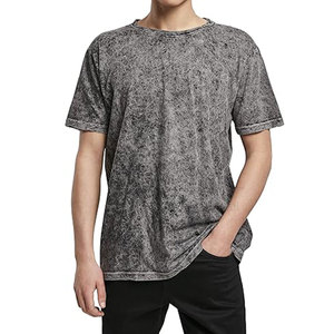 T-shirt décontracté pour homme en coton 100% de qualité supérieure, délavé à l'acide, respirant, personnalisable OEM, fabriqué au Pakistan, prix de gros - Product Image 3