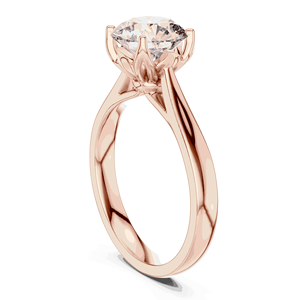 Anillo Solitario de Diamante Cultivado en Laboratorio, Corte Brillante Redondo de 1.5ct, Oro Sólido de 14K/18K, Engaste Catedral, Joyería de Compromiso - Product Image 6