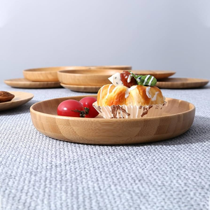 Dinnerware Wood Plates and <b>Dishes</b> <b>Set</b> Food Safe Dessert Cake <b>Serving</b> Plate Luxury Design Wood Dinner Plate - Product Image 1