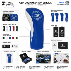 Personalized Durable Custom Logo <b>Golf</b> Club Head Covers Elastic Built Leather Pu Leather Waterproof <b>Golf</b> Club Head Covers - Product Image 5