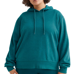 Sweat à capuche surdimensionné en molleton de coton vert sauge, col rond, doublé, respirant, pour homme, vêtements d'hiver - Product Image 1