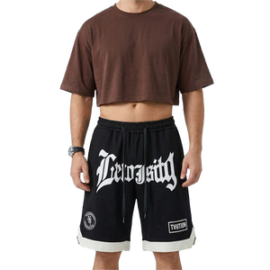 Pantalones Cortos Deportivos de Cintura Alta para Hombre, Tejido Transpirable y de Secado Rápido de Spandex/Poliéster, Cintura Elástica, para Correr y Entrenamientos en el Gimnasio - Product Image 1
