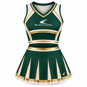 Uniforme de Animadoras Transpirable de Malla, Popular, con Diseño Personalizado por Sublimación, Conjunto de Calentamiento para Niñas - Product Image 4
