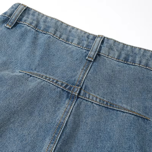 Pantalones Cargo Rectos de Mezclilla para Hombre, Estilo Hip Hop, Cintura Alta, Color Sólido, Verano/Invierno, Lavados, Cómodos, Casuales, Streetwear, ODM - Product Image 3