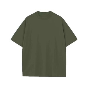 T-shirt pour homme vert olive vintage, coupe ample, manches régulières, tissu jersey en mélange polyester/coton, design imprimé personnalisé - Product Image 5