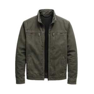 Veste zippée personnalisée pour femme en mélange de coton rose avec col rabattable - Product Image 4