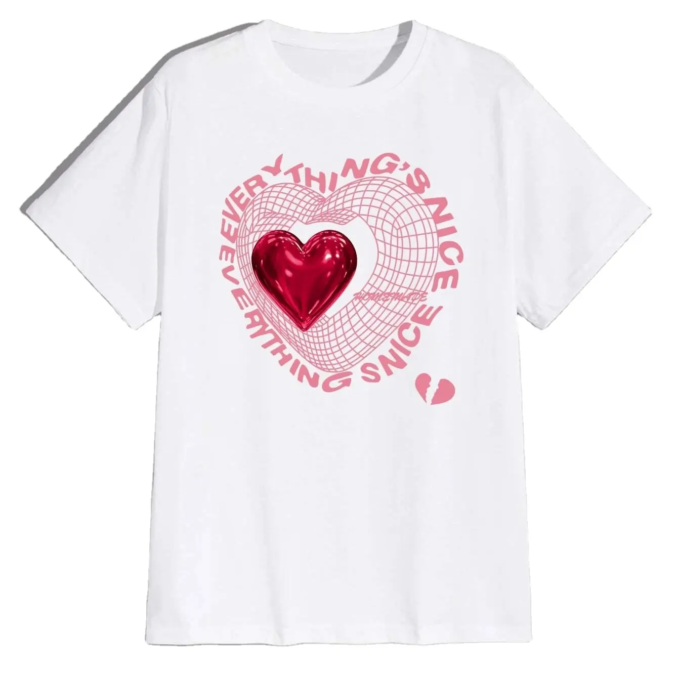Men Custom Slogan Heart Graphic T-Shirt Top Quality T-Shirts Best Quality Men T Shirt In Solid Colors Casual Clothing