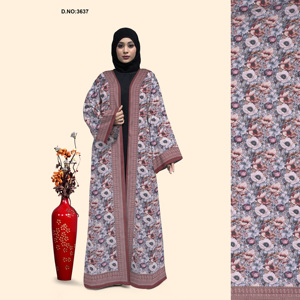 Abaya longue en tissu crêpe durable de qualité export avec poches pour un usage quotidien pratique, disponible à un prix abordable - Product Image 3