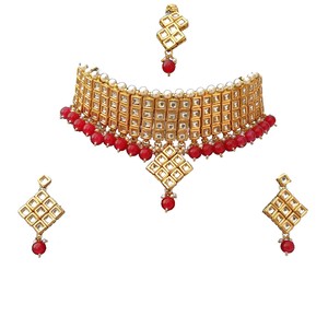 Women's Trendy Alloy Party Wear Engagement Anniversary Wedding Choker Earrings Set Copper 18K Gold Plated Zircon Jewelry - Product Image 3