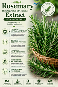 Extrait de romarin (Rosmarinus officinalis) (qualité alimentaire) acide rosmarinique 85% (extrait standardisé) HGO Factory Direct Supply - Product Image 2