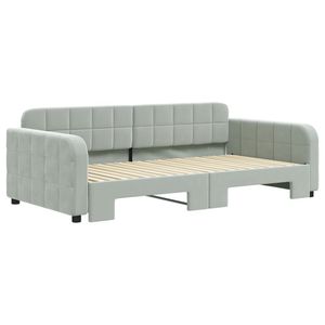 Lit de repos gris clair 39.4 "x 74.8" avec canapés-lits gigognes sans matelas - Product Image 3