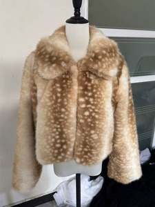 Faux <b>Fur</b> Blouson Jacket Women Winter Short Thick Faux <b>Fur</b> Coat <b>Fur</b> <b>Trim</b> Full Sleeve Pullover Solid Color Women Cow Hair Jacket - Product Image 6