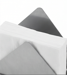 Porta Servilletas Moderno de Acero Inoxidable, Diseño Triangular Independiente, Ideal para Utensilios de Cocina, Vajilla y Uso en Hoteles - Product Image 4