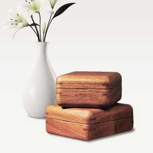 Minimalist wooden jewelry box Rectangular <b>storage</b> organizer Single tier ring necklace holder Bedroom jewelry organizer Box - Product Image 1