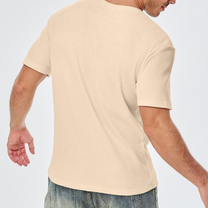T-shirt unisexe de luxe en coton épais uni, col rond, manches courtes, personnalisable, tendance actuelle - Product Image 5
