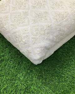 Luxury Sequin Embroidery Lace Fabric Floral Beaded Mesh Fabric African Wedding Party Dress Material - Product Image 3