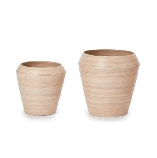Pot de fleurs biodégradables en fibre de bambou, pot écologique, vente en gros, prix d'usine