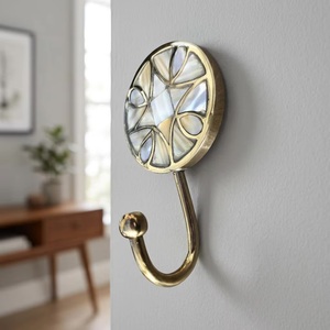 Antique Brass Wall Hook Vintage <b>Coat</b> Hanger with Eco-Friendly Self-adhesive Installation for Clothing - Product Image 4