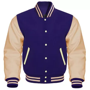Veste universitaire personnalisée surdimensionnée respirante à col en V brodé unisexe de qualité supérieure blanche style baseball Letterman marque privée streetwear - Product Image 2