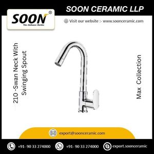 Basin Faucet 210 <b>Swinging</b> Spout Stainless Steel Polished Sustainable Traditional Wall-Mounted <b>Single</b> Handle 1 Year - Product Image 6