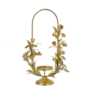 Factory Wholesale Creative Curved Wave Metal Glass Candle Holder High-End Commercial Hotel Restaurant Tabletop <b>Ornament</b> Decor - Product Image 3