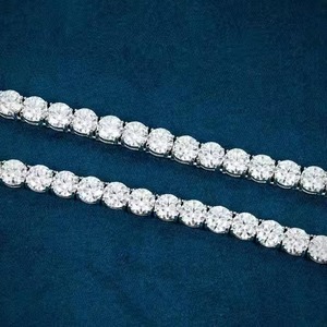 Full White Gold <b>Iced</b> <b>Out</b> Moissanite Diamond Cuban Link <b>Chain</b> Hip Hop Customized Luxury Jewelry Best Gift for Men Hip hop <b>Chains</b> - Product Image 2