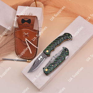 มีดพับเหล็กดามัสกัสออกแบบเองได้ คมกริบระดับมืออาชีพ มีดพกพาอเนกประสงค์ EDC รองรับ OEM/ODM ขายส่ง - Product Image 5